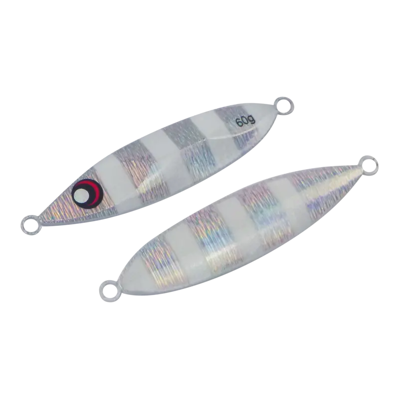 Finesse Slow-Pitch Flutter Jig – 60G Silver-White (2-Pack) 1