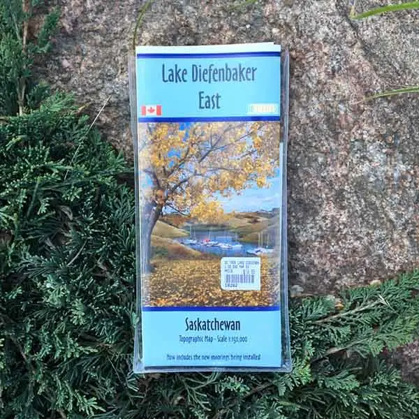 Go Trekker Lake Diefenbaker East Topographic Map – Synthetic, Waterproof 1