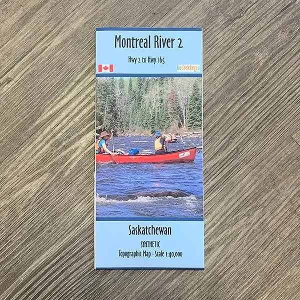 Go Trekker Montreal River Map: Highway 2 To Highway 165 Topographic Trail Guide (Synthetic) 1