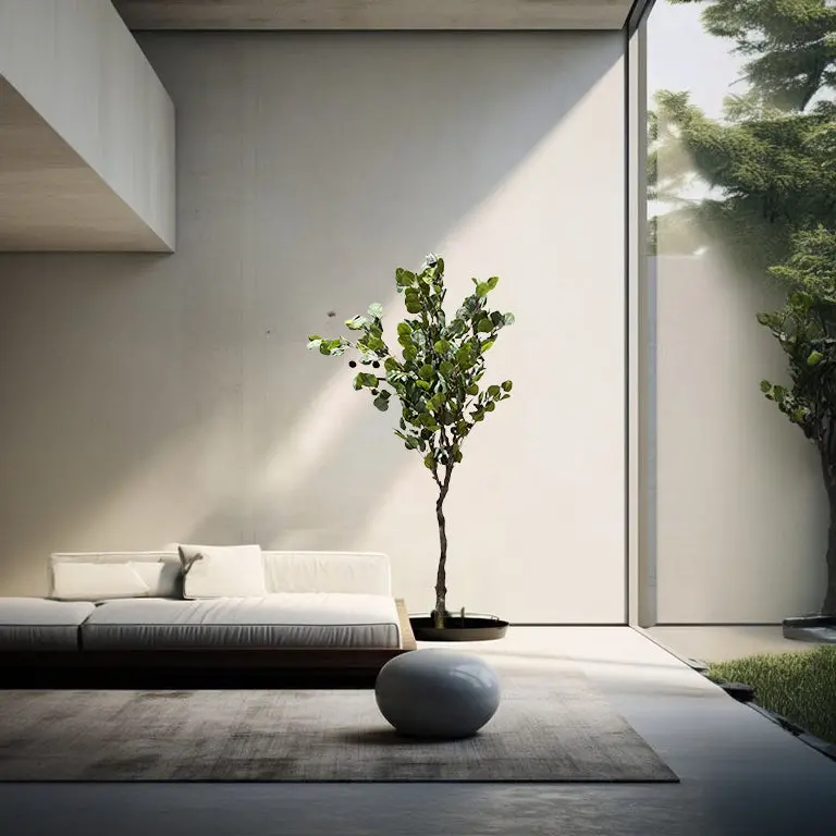 Handcrafted Artificial Eucalyptus Arrangement In Plastic Planter N37422-S012 1