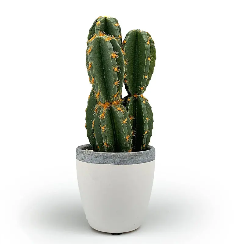 Handmade Artificial Monstera Plant With Textured Concrete Planter (P02427) 1