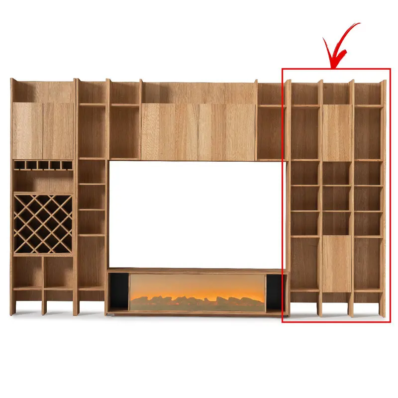 Hera Wall Unit Bookshelf – As-Is Triple-Module Unit, Hera-Wall90 1