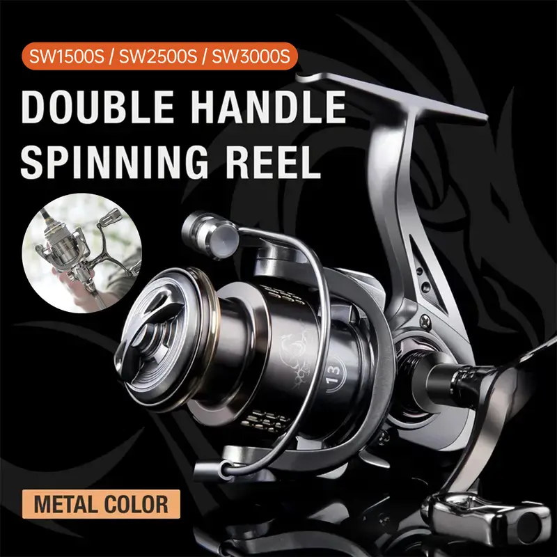 High-Speed Sw3000S Double-Handle Spinning Reel For All-Water Fishing 1