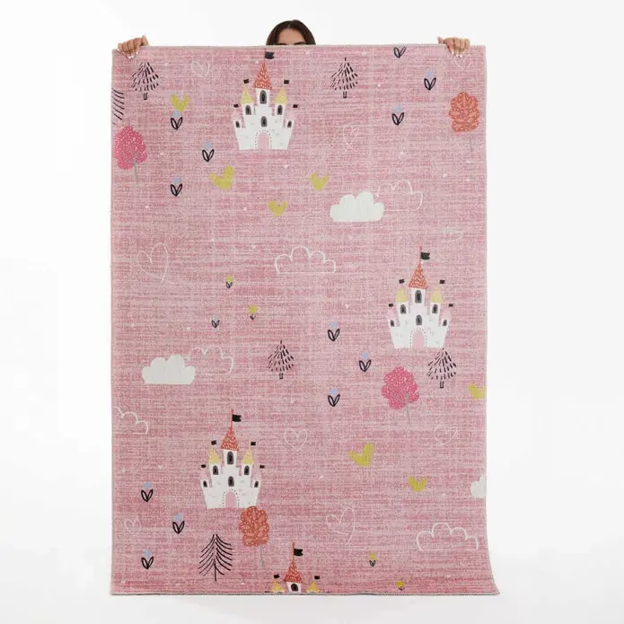Karaca Kashmir Pinky Themed Area Rug For Children & Teens – 80X150 Cm 1