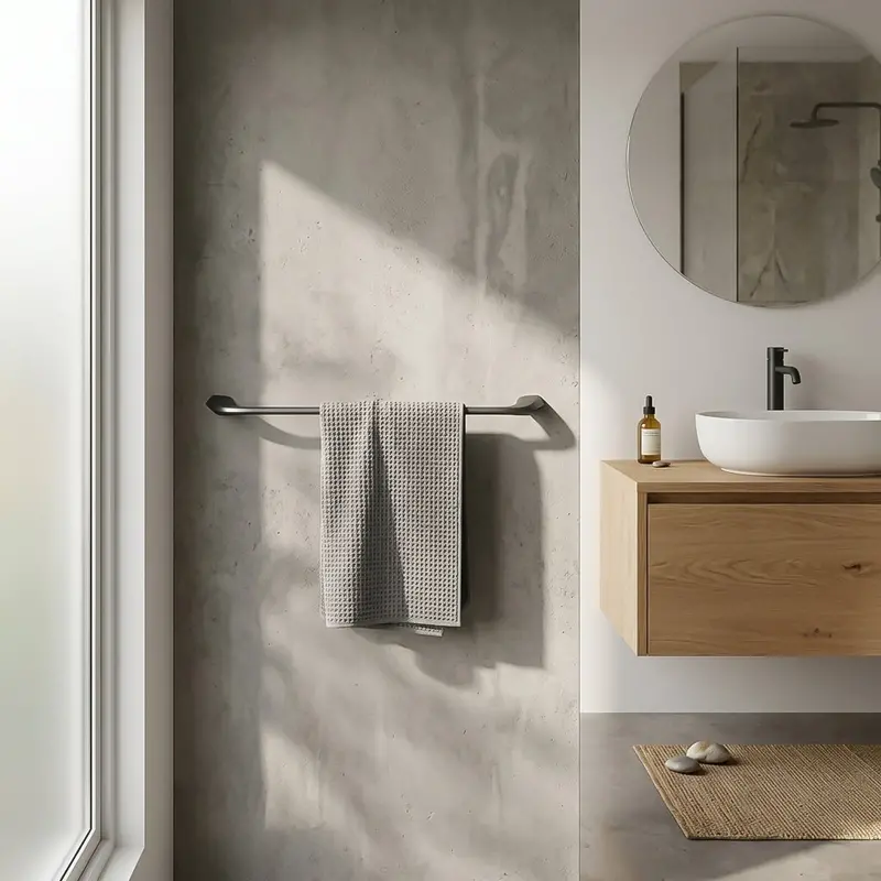 Kinesis Single-Bar Towel Rack In Gunmetal – Space-Saving Bathroom Accessory – Model 24410 1