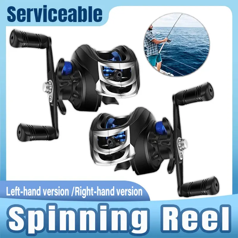 Left-Handed Teardrop Swivel Spinning Reel With Anti-Twist Line Guide 1