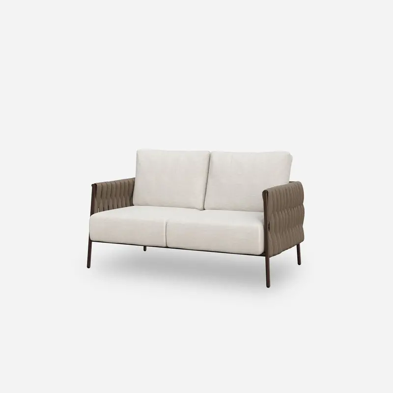 Life Chatter 2-Seat Outdoor Loveseat With Cushions 1