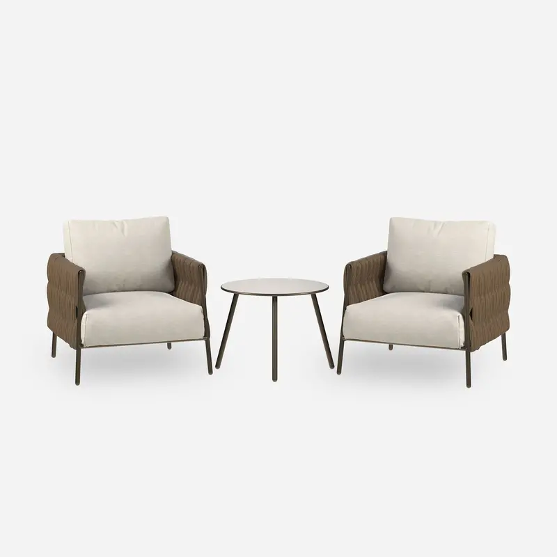 Life Chatter 3-Piece Patio Bistro Set – Compact Outdoor Dining For Two 1