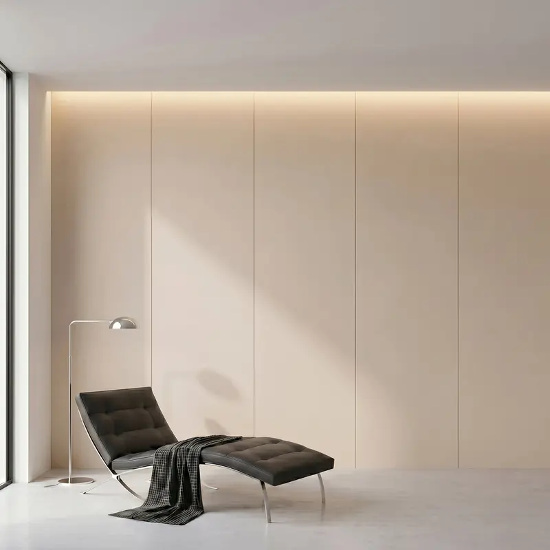 Light Beige Wpc Wall Paneling – 122X320 Cm Decorative Cladding With Stitched Texture & Film Finish (H205Yp) 1