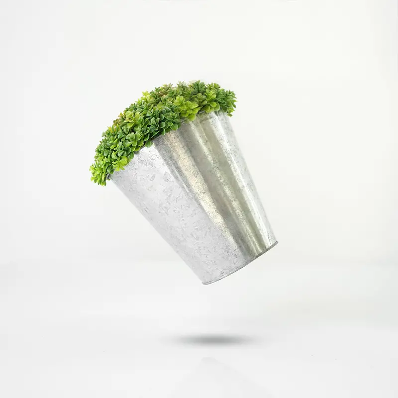 Multi-Stemmed Artificial Potted Plants With Integrated Grass Base 1