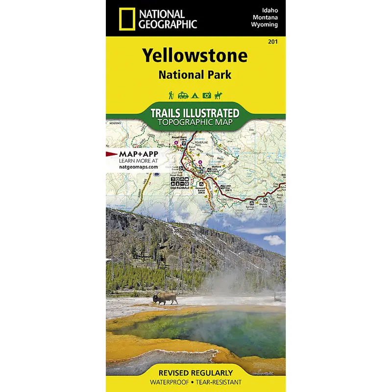National Geographic Yellowstone National Park Topographic Map 1
