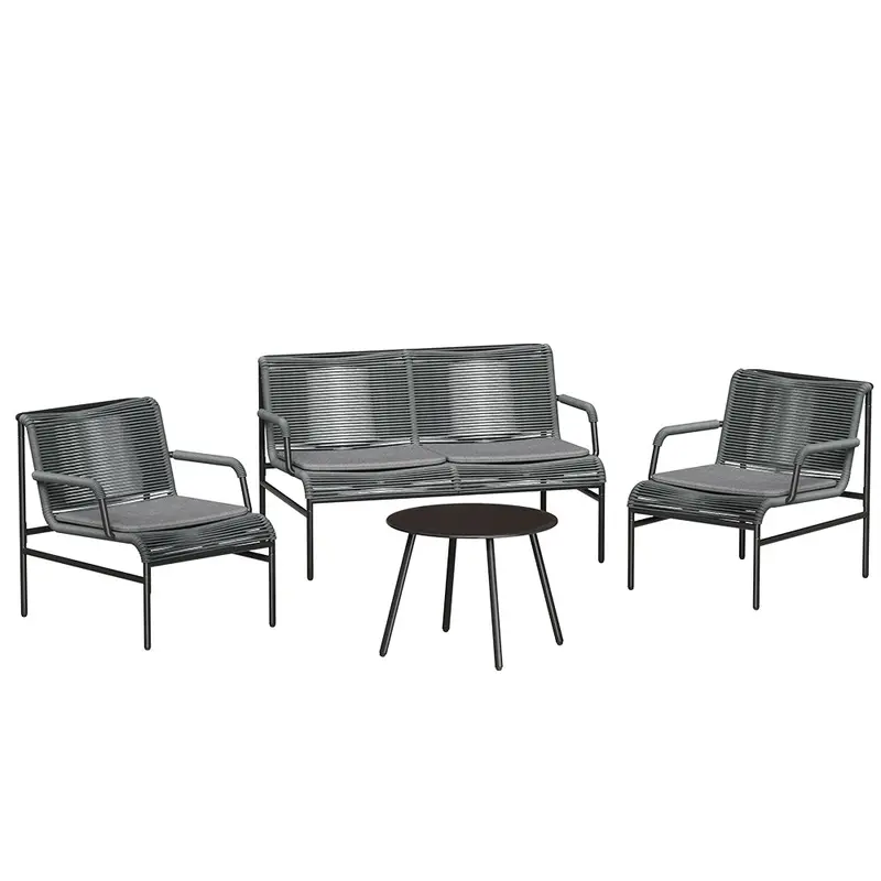 Pacific 4-Piece Patio Conversation Set With Side Tables 2