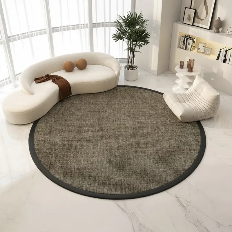 Prag Collection Sisal Carpet – 300 Cm Round, Earthy Tone 1