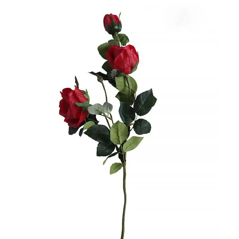 Realistic Rose-Red Silk Flower Arrangement – Fl-Jh157 1