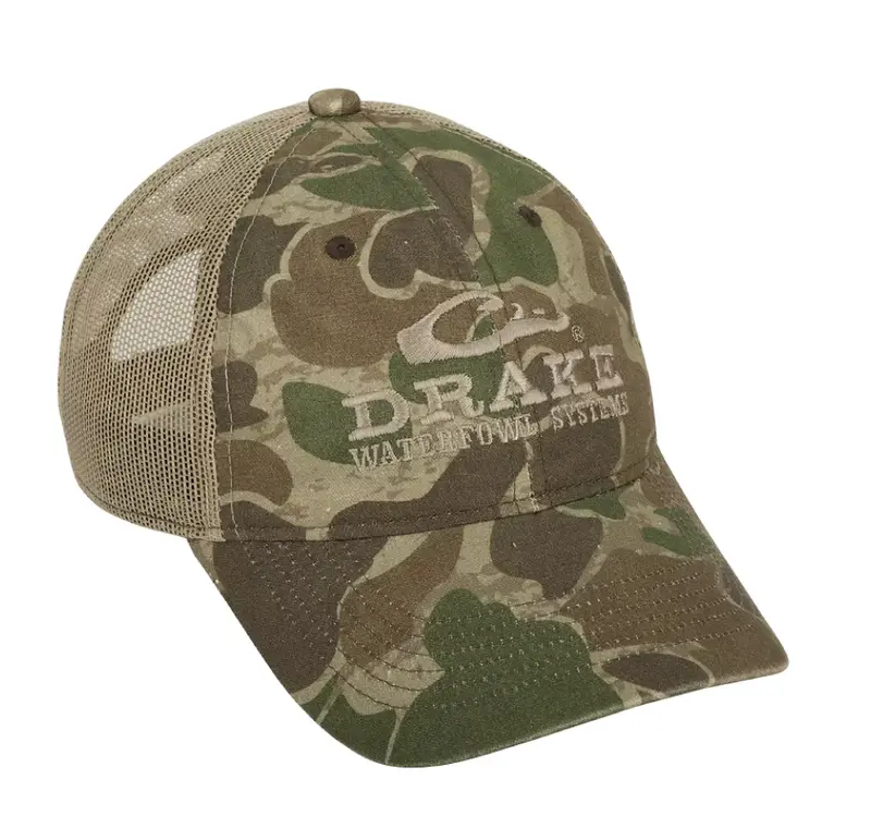 Retro Green Mesh-Back Trucker-Style Cap 1