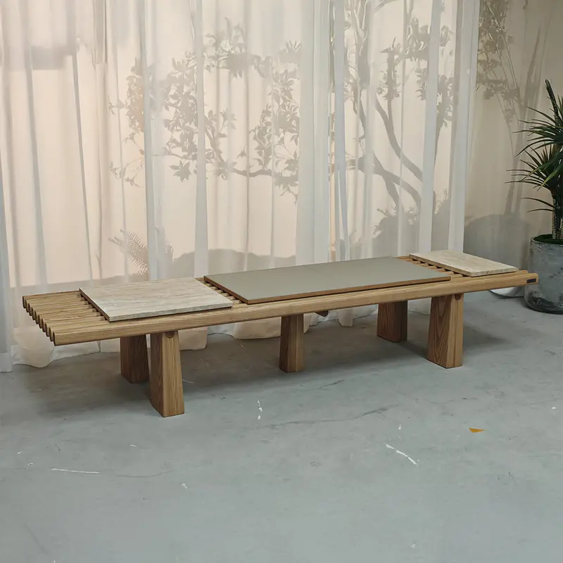 Severus Solid Ashwood Bench – Minimalist Indoor/Outdoor Seating 1