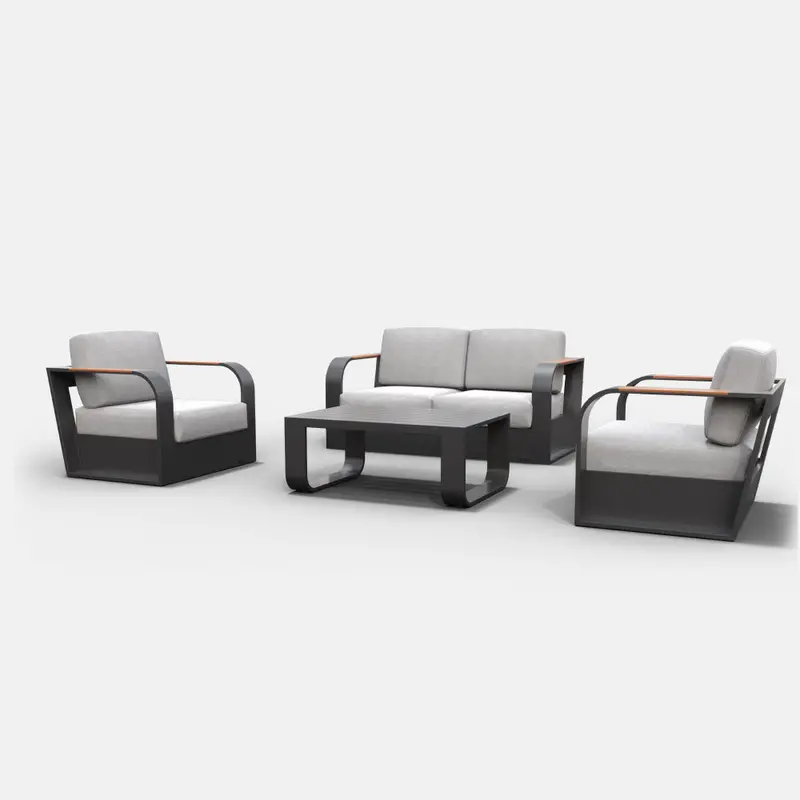 Signature 4-Piece Outdoor Loveseat Set – Stylish Patio Seating Ensemble 1