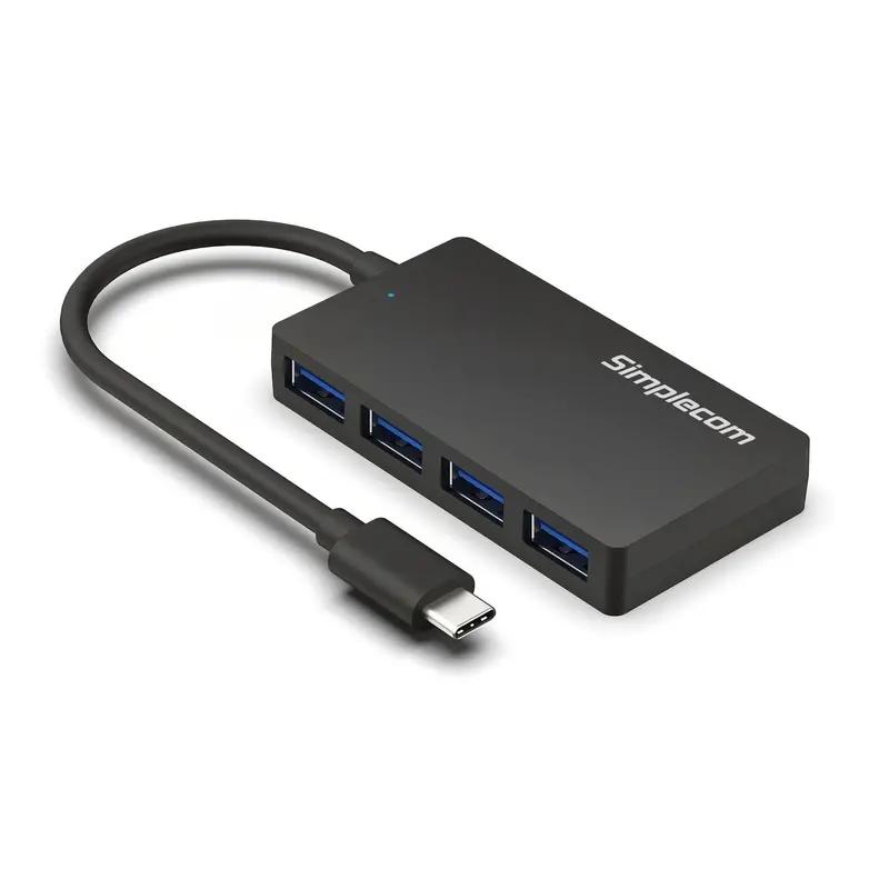 Simplecom Ch350 Usb-C To 4-Port Usb-A 3.2 Gen 1 Hub For High-Speed Peripheral Expansion 1