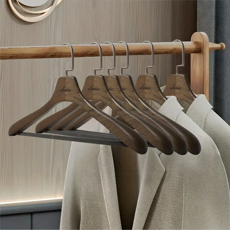 Solid Ash Wood Garment Hanger – Natural Grain Wooden Coat Hanger For Wardrobes Lwh001 1