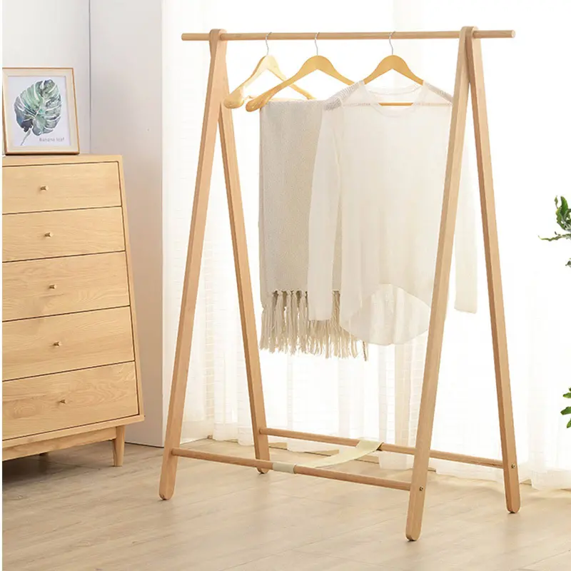 Solid Hardwood Garment Hanger – Ch-025 In Matte Natural Tone 1