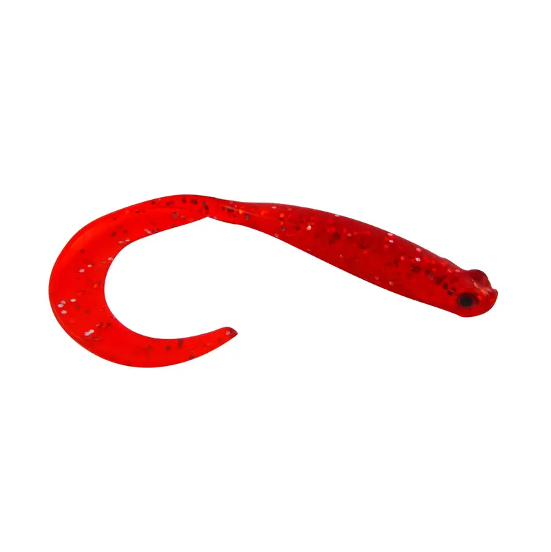 Swimerz 100Mm Vtail Soft Plastic Lure – Red Glitter, 5-Pack 1