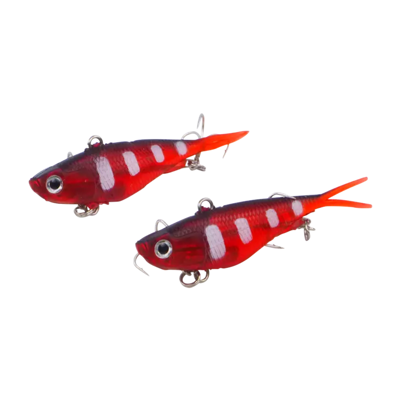 Swimerz 95Mm Soft Vibe Lure – Opaque Red Tone, 2-Pack 1