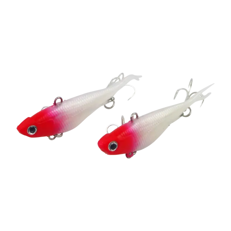 Swimerz 95Mm Soft Vibe Lure – Red Head Variant, 2-Pack 1