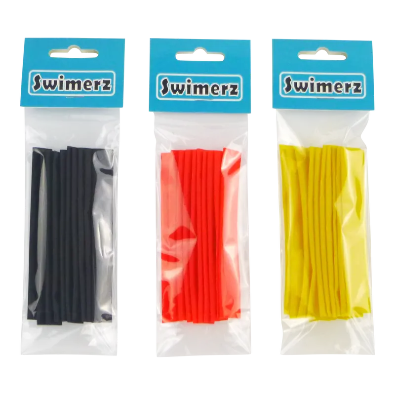 Swimerz Assist Hook Shrink Sleeves – 8–10Mm Diameter, Multi-Color (Black/Yellow/Red), 30-Pack 1