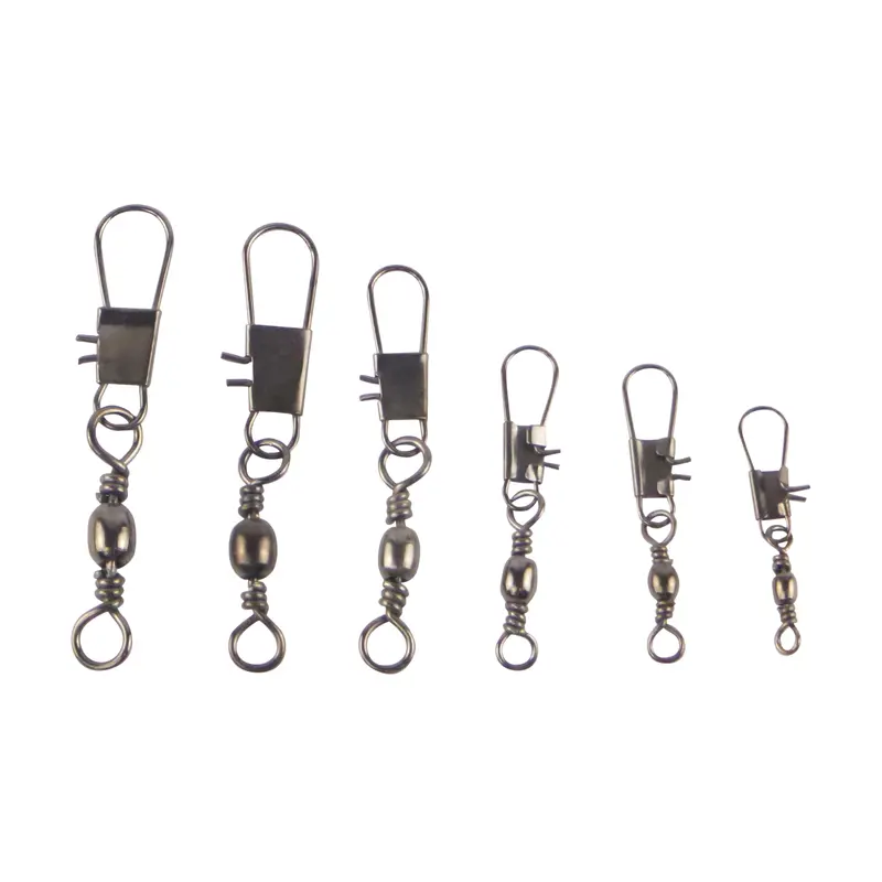 Swimerz Interlock Snap Barrel Swivel – Size 8 (20-Pack) 1