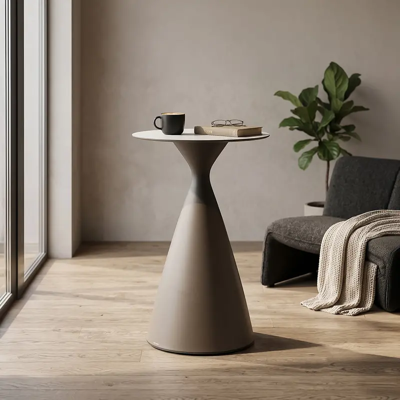 Tango Matte Sand Aluminum Outdoor Bar Table – Aether-Bar-W-Table 1