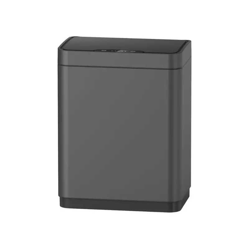 Titanium Gray Sensor Bin – Automatic Touchless Trash Can With Soft-Close Lid Jh-8828 1
