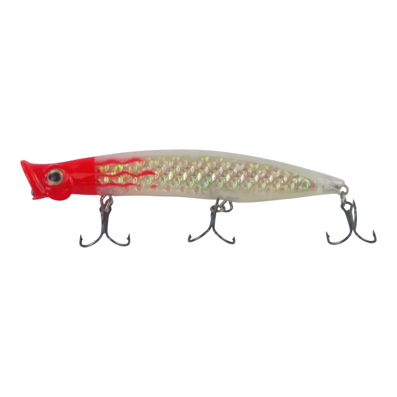 Toppu Mizzu Cupface Popper – 110 Mm, Silver & Red Hex Pattern 1