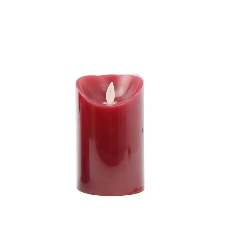 Vibrant Red Synthetic Candle – Heat-Resistant Pillar Candle For Tablescapes (Fl-Fz602A) 1