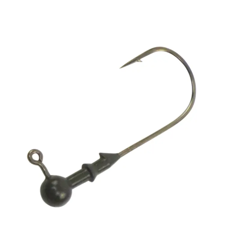 Vike Tungsten Round Jig Head – 1/16 Oz, Size 2/0 Hook, 4-Pack 1
